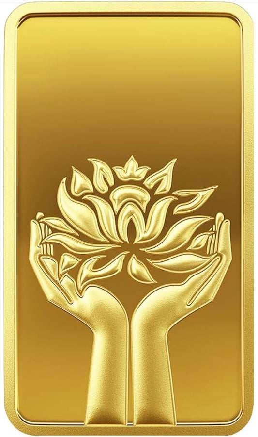 MMTC PAMP 24K (999.9+) Purest 1g Gold Bar, Lotus 1g Coin
